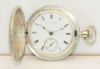 Waltham W.  W.  Co.  Antique Pocket Watch 18s 15j Model 1857 Coin Silver Hunting Case