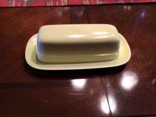 Vintage Texas Ware Yellow Butter Dish & Lid By Pmc Quality Value Melamine Melmac