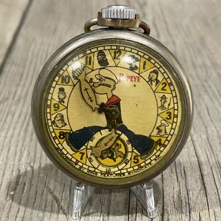 Vintage 1930’s Haven Watch Co.  Popeye Multi - Character Pocket Watch