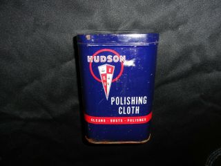 Hudson Motor Car Co.  Polishing Cloth Tin Can Made In Usa Detroit Michigan Empty