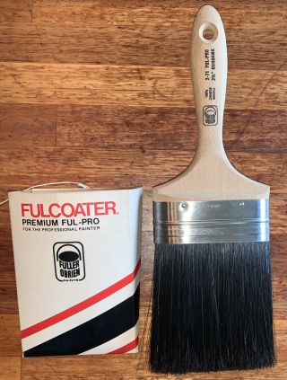 Rare Vtg Fuller O’brien Chinese Bristle 2 - 71 Ful - Pro 3.  5” Burbank Paint Brush