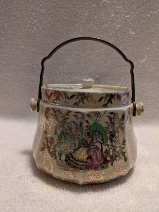 Ornate Biscuit Jar - Made In England