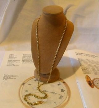 Edwardian Ladies Pocket Watch Guard Chain 1900 Antique 10ct Gold Filled