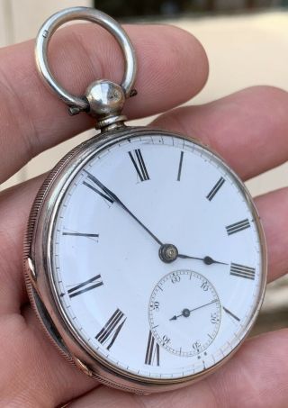 A Very Unusual Antique Solid Silver Patented Fusee Coventry Pocket Watch,  1873.