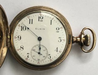 Antique Elgin G.  F.  Pocket Watch Model 2,  15 J,  Runs