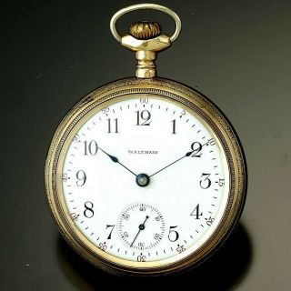 Waltham Pocket Watch | 17 Jewel,  18 Size Gold Filled Case,  Ca1907