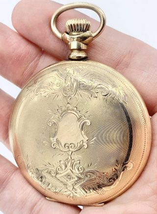 1888 Elgin B.  W.  Raymond 18s 15j Railroad Pocket Watch Gold Filled Case