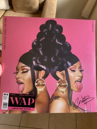 Cardi B “wap” Signed Vinyl (pink)