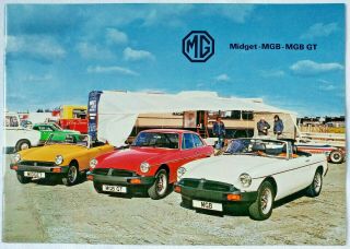 1980 Mg Full Range Sales Brochure Mgb Gt & Midget Rubber Bumper