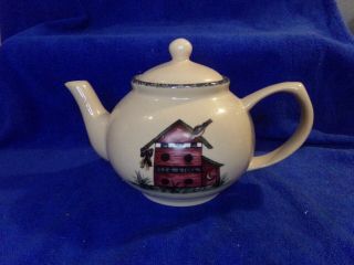 Birdhouse By Home And Garden Party Stoneware Coffee Tea Pot