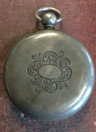 1864 Waltham Wm Ellery 7 Jewel 18s Coin Silver Hunting Case key wind model 1857 2