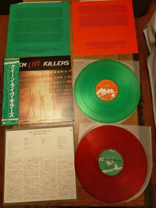 Queen - Live Killers - Japan Coloured Vinyl 2lps,  Obi,  Insert - Freddie Mercury