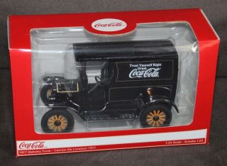 Boxed Coca - Cola Die - Cast Car 1:24 1917 Delivery Truck Black