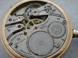 1919 Model Chronometer 21j Adj Hamden Watch Co 16s Pocket Watch