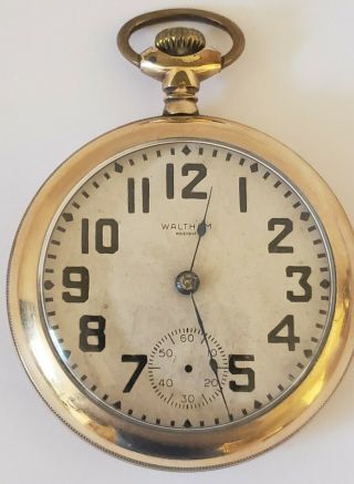Antique Model 1883 Waltham Victorian Gents Gold Filled Pocket Watch 18s