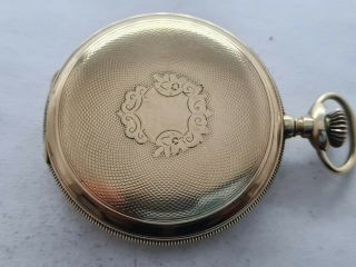 Antique 1907 Elgin Full Hunter Gold Plated Pocket Watch Vgc Rare