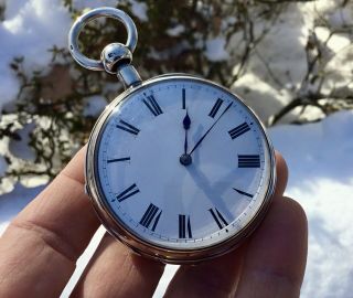 1820 - 50’s Duplex Fusee Quarter Repeater Pocket Watch By E.  Watson For Repair