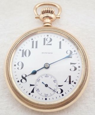 16s E Howard Series 11 21 Jewel Railroad Chronometer Gold Filled Pocket Watch