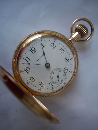 121 Gram 14k Gold Waltham Pocket Watch Full Hunter 18s 7jl 18 Grade Model 1883