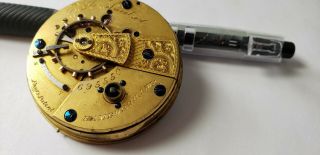 Early 1857 Waltham 18s Pocket Watch Movement.  Not Running.  Private label W.  W.  Co 2