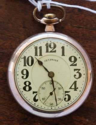 Illinois Pocket Railroad Watch,  16 Size,  21 Jewel Bunn Special