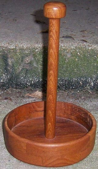 Vintage Mid Century Brostrom Denmark Wooden Nut Serving Dish With Large Handle