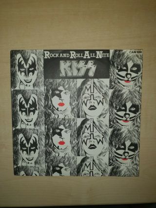 Kiss - Rock And Roll All Nite 1978 Uk Promo 7 " Translucent Vinyl