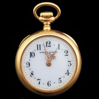 1902 Bigelow Kennard & Co Antique 18k Gold Ladies Pocket Watch Victorian Gift