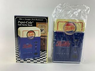 Vintage 1996 Pepsi - Cola Coin Sorter Bank W/ Box Collectible Piggy Bank Pepsi