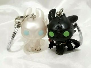 Funko Toothless & Light Fury How To Train Your Dragon Exclusive Pocket Keychain