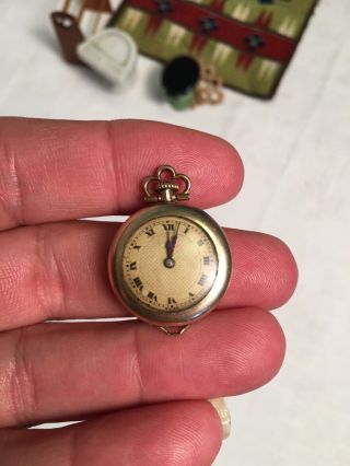 Antique Miniature Pendant Antique Elgin 15 Jewels Pocket Watch Gold Filled 20yr