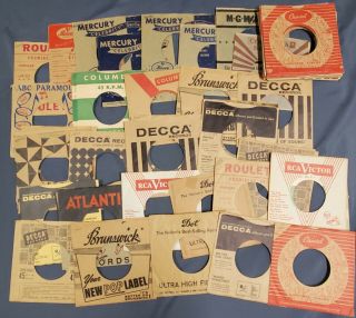 Huge 200,  45 Rpm 7 " Record Company Sleeves - Most Nm - From 1950 