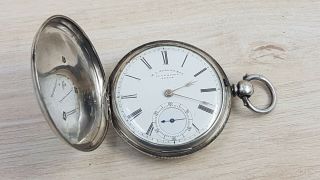 M I TOBIAS & Co.  Liverpool - hunter cased silver pocket watch 1870 - 80 2