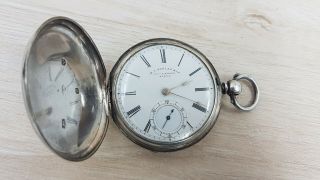 M I TOBIAS & Co.  Liverpool - hunter cased silver pocket watch 1870 - 80 4