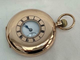 J W Benson Solid 9 Carat Gold Half Hunter Gents Pocket Watch.  London 1925 2