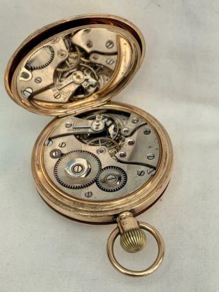 J W Benson Solid 9 Carat Gold Half Hunter Gents Pocket Watch.  London 1925 4