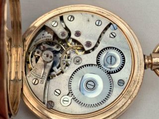 J W Benson Solid 9 Carat Gold Half Hunter Gents Pocket Watch.  London 1925 5