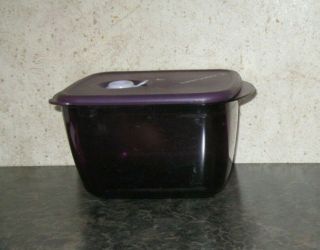 Tupperware Vent N Serve Medium Deep Microwavable Container 6.  25 Cup Purple