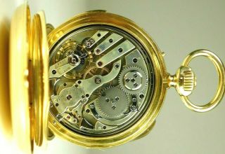 MINUTE REPEATER 18K POCKET WATCH MADE BY AUGUSTE PIGUET CO - FOUNDER OF AUDEMARS 5