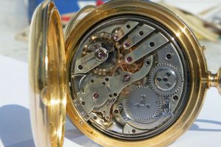 MINUTE REPEATER 18K POCKET WATCH MADE BY AUGUSTE PIGUET CO - FOUNDER OF AUDEMARS 6