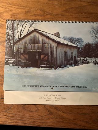 John Deere Grand Detour 1970 Calendar