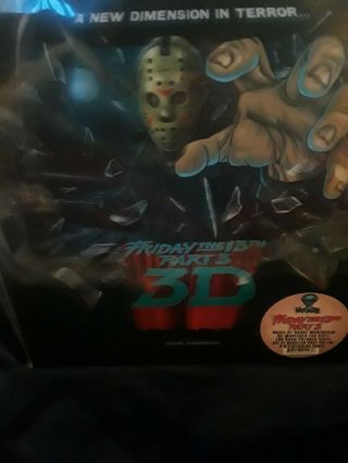Friday The 13th Part 3 3d Soundtrack Vinyl Soundtrack With Scream Factory Book.