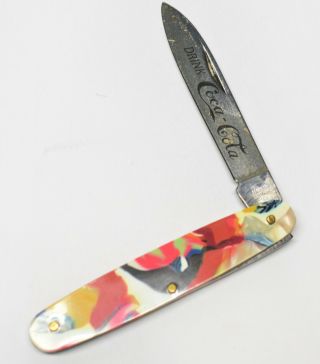 Vintage Coca - Cola Single Blade Folding Pocket Knife Made In Germany Rare Unique