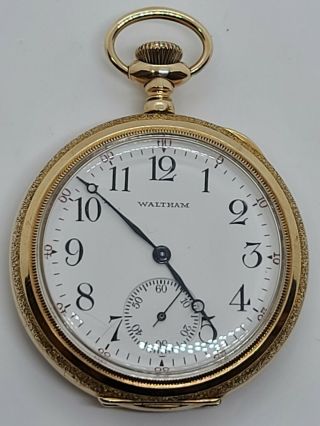 Antique Waltham Model 1894 Gold G.  F.  Art Deco 17j Gents Pocket Watch