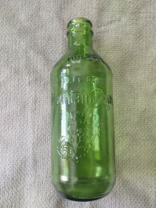 Vintage Embossed 10 Oz.  Mountain Dew Bottle.  Hillbilly - Tickle Yore Innards