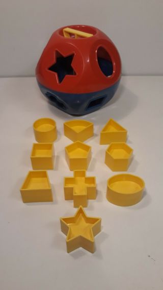 Vintage Tupperware Shape - O - Ball Toy Sorter Complete All 10 Shapes Tuppertoys