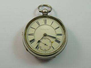 Vintage 1889 Kay Jones & Co Solid Silver Double Sunk Dial Gents Pocket Watch Gwo