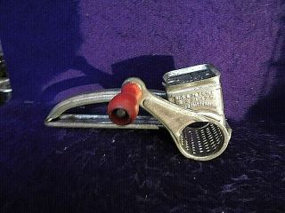 Mouli Rotary Barrel Cheese Grater Right Or Left Hand Made In France Red Handle