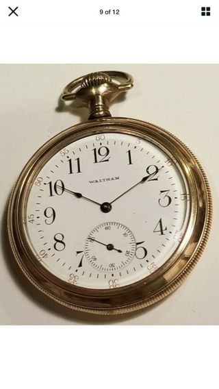 American Waltham Watch Grade 220,  Model 1894,  12s,  15j Made 1913 Gold Filled