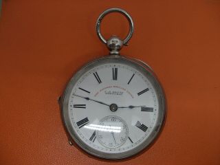 J.  G.  Graves " The Express English Lever " Sterling Fusee Pocket Watch Ticking.